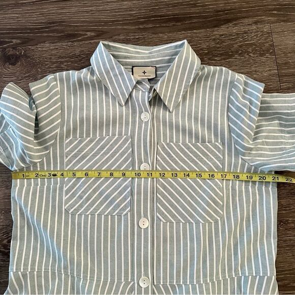 Tuckernuck Celadon Green Stripe Meryl Shirt Dress - Picture 8 of 8